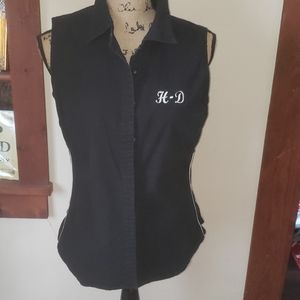 Harley Davidson biker shirt vest